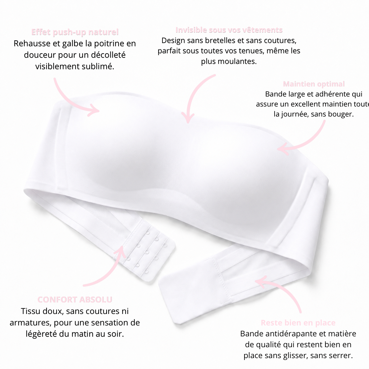 Soutien-gorge bandeau push-up